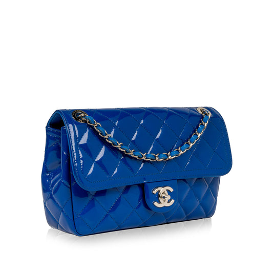 Chanel Timeless Patent Leather Black Shoulder Bag Rovelle Bags