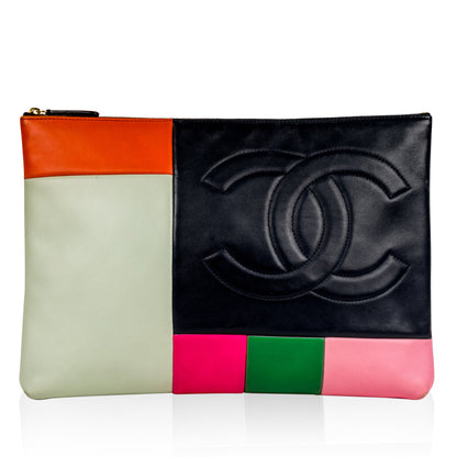 Chanel Luxury Lambskin Black Clutch Style 5 Rovelle Bags