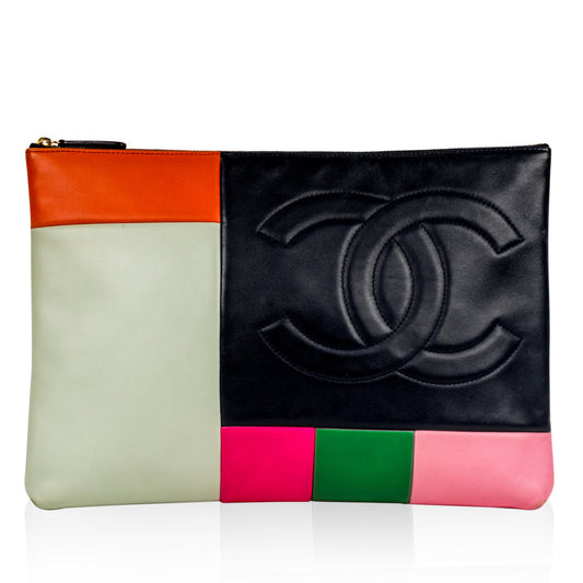 Chanel Luxury Lambskin Black Clutch Style 5 Rovelle Bags