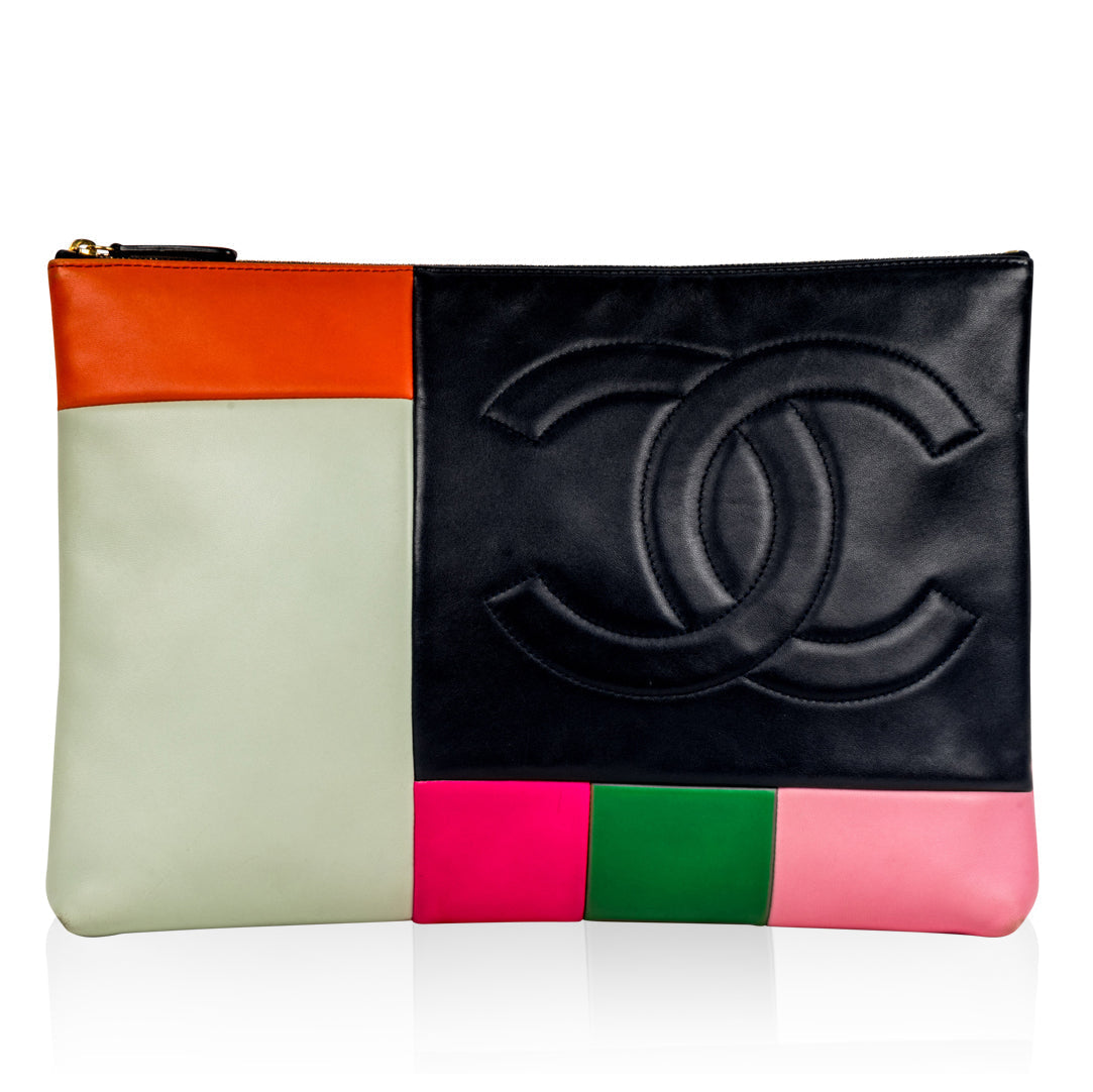 Chanel Luxury Lambskin Black Clutch Style 5 Rovelle Bags