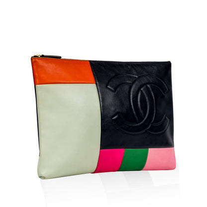 Chanel Luxury Lambskin Black Clutch Style 5 Rovelle Bags