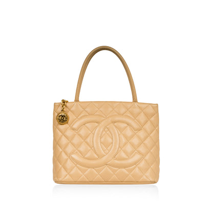 Chanel Medallion Caviar Gold Tote Bag Rovelle Bags