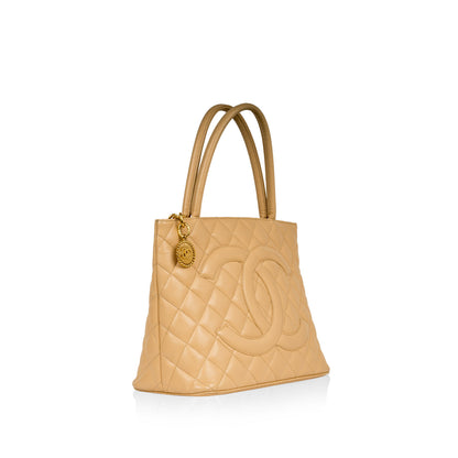 Chanel Medallion Caviar Gold Tote Bag Rovelle Bags