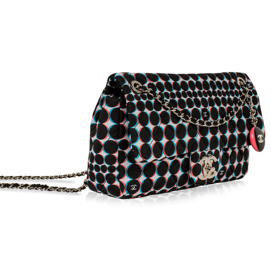 Chanel Polka-Dot Nylon Flap Bag Rovelle Bags