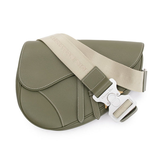 Christian 2020 Dior Green Leather Saddle Bag Rovelle Bags