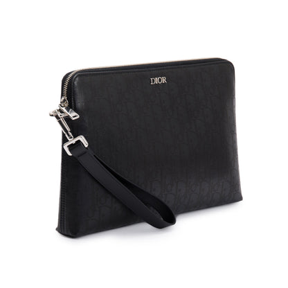 Christian Dior 2020 Black Oblique Galaxy Leather Pouch Rovelle Bags