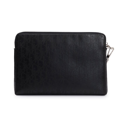 Christian Dior 2020 Black Oblique Galaxy Leather Pouch Rovelle Bags