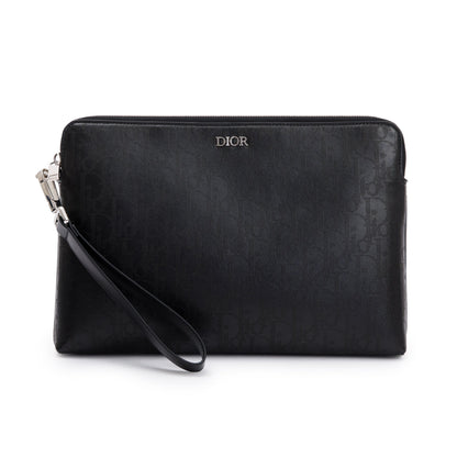 Christian Dior 2020 Black Oblique Galaxy Leather Pouch Rovelle Bags