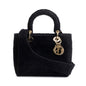 Christian Dior 2020 Black Toile De Jouy Embroidery Medium Lady D-Lite Bag Rovelle Bags