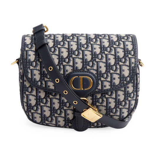 Christian Dior 2020 Blue Oblique Jacquard Medium Bobby Bag Rovelle Bags