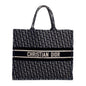 Christian Dior 2020 Ecru and Blue Dior Oblique Embroidery Large Book Tote Rovelle Bags