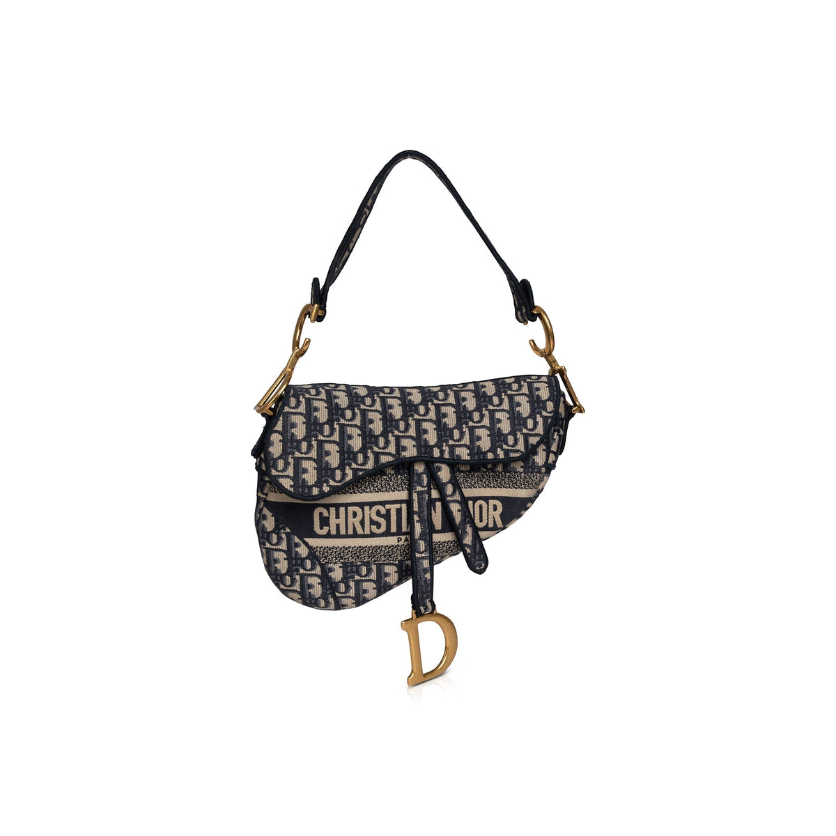 Christian Dior 2020 Embroidery Oblique Saddle Bag Rovelle Bags