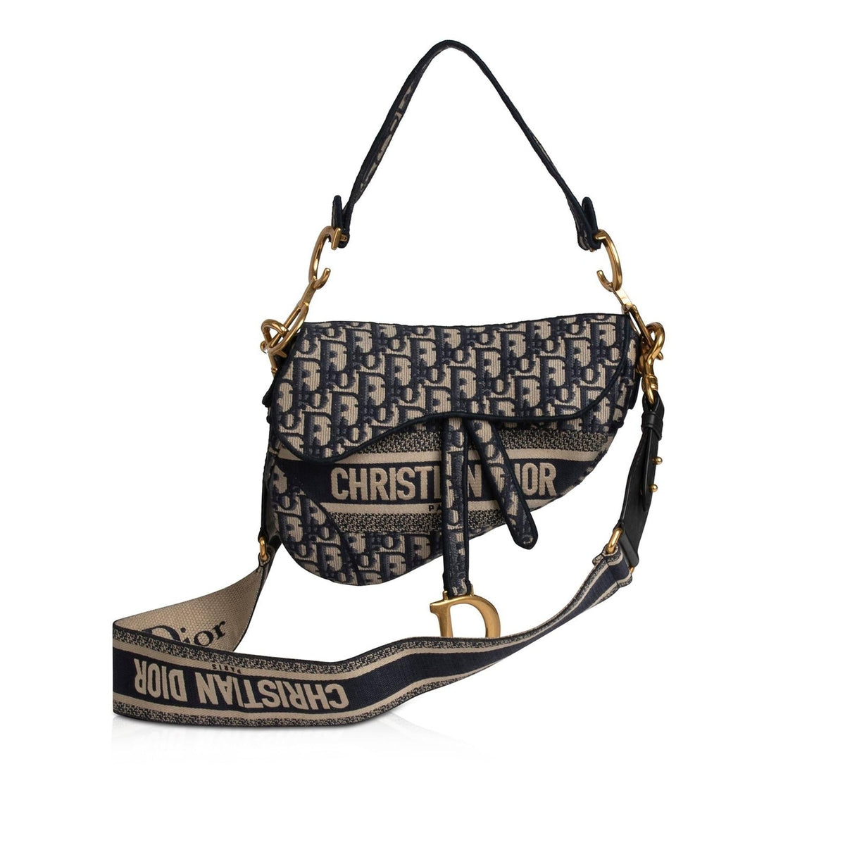 Christian Dior 2020 Embroidery Oblique Saddle Bag Rovelle Bags