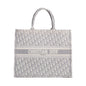 Christian Dior 2020 Grey & Neutral Dior Oblique Embroidery Large Book Tote Rovelle Bags