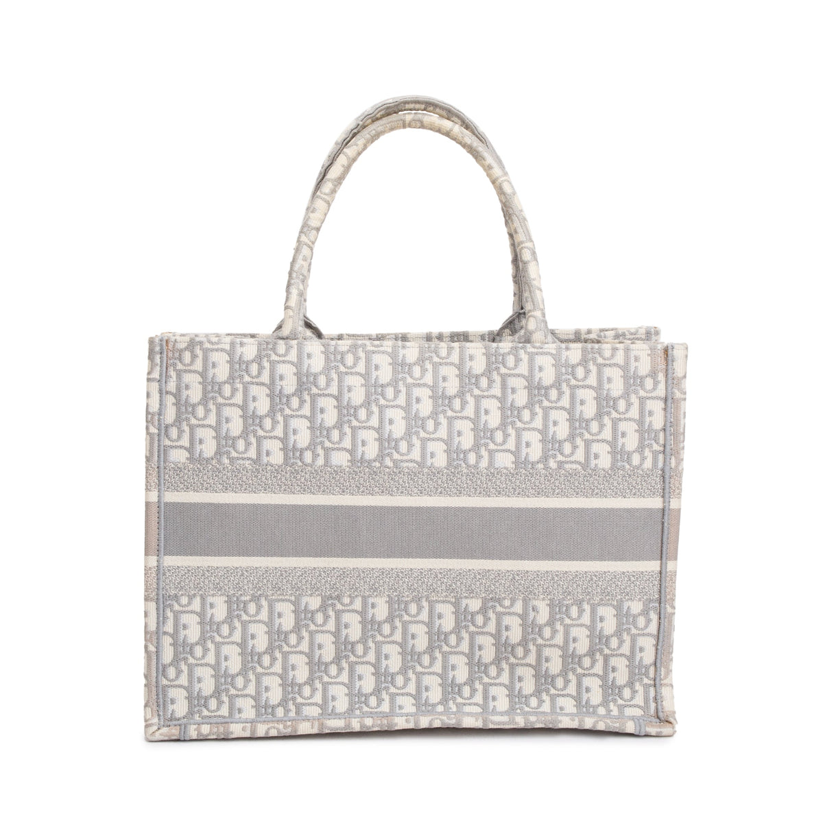 Christian Dior 2020 Grey Oblique Embossed Leather Medium Book Tote Rovelle Bags
