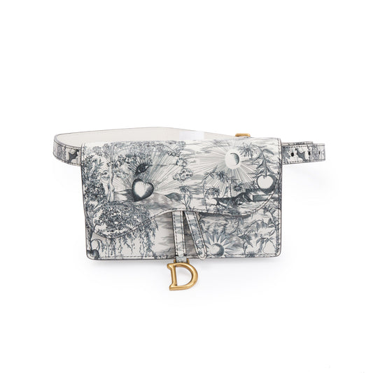 Christian Dior 2020 Jardin Naturel Print Saddle Belt Pouch Rovelle Bags