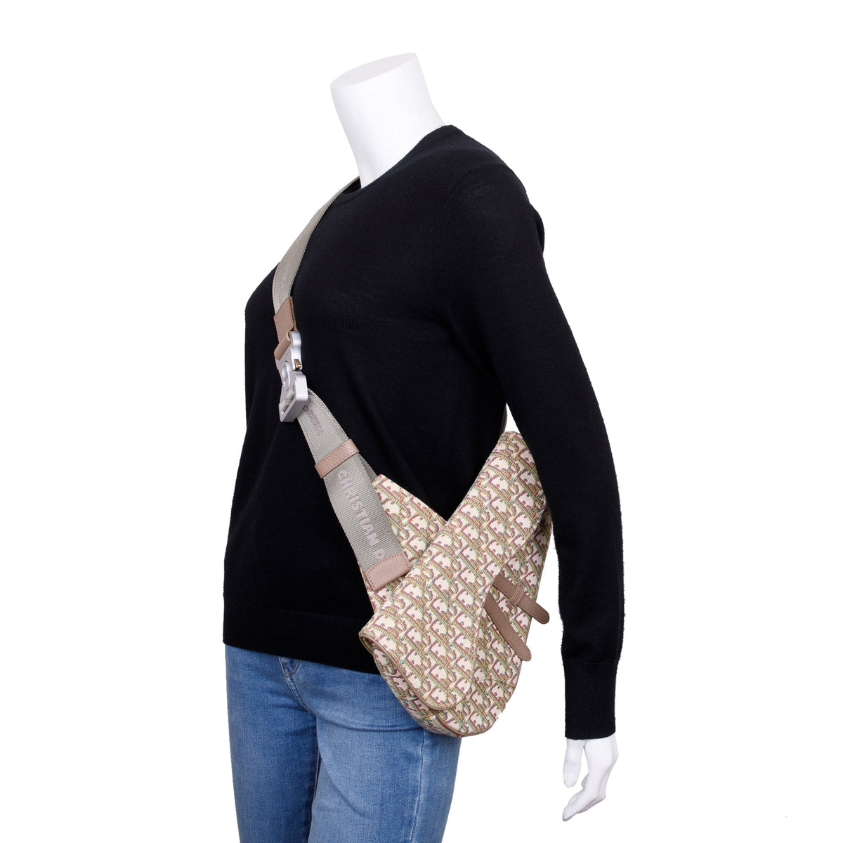 Christian Dior 2020 Multicolour Oblique Jacquard Saddle Bag Rovelle Bags
