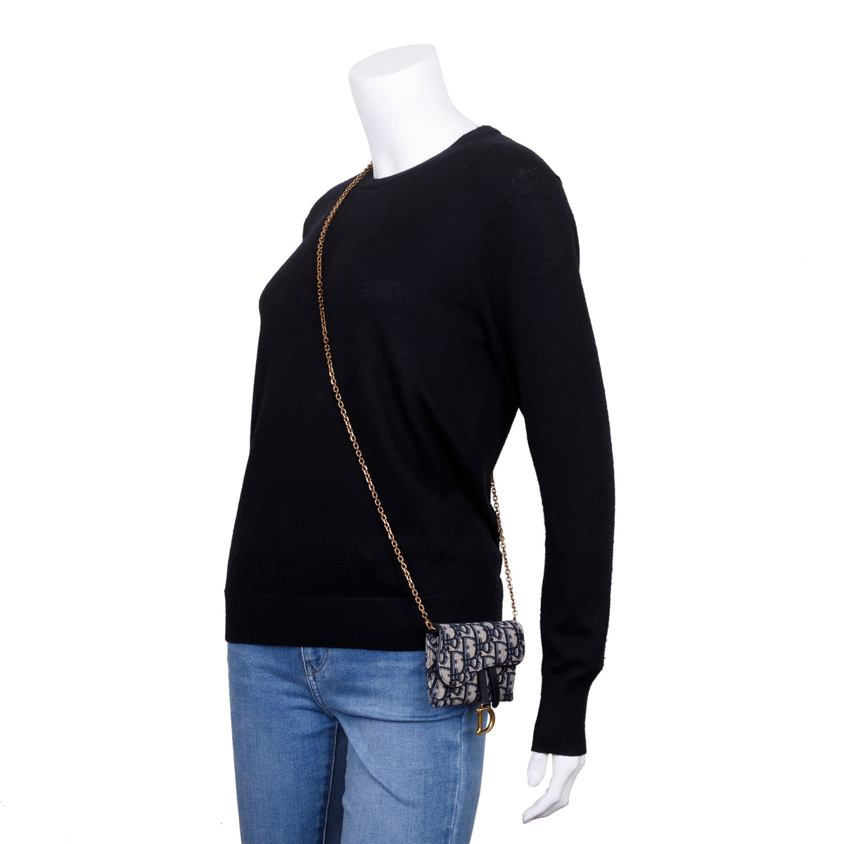 Christian Dior 2020 Oblique Jacquard Nano Saddle Chain Pouch Rovelle Bags