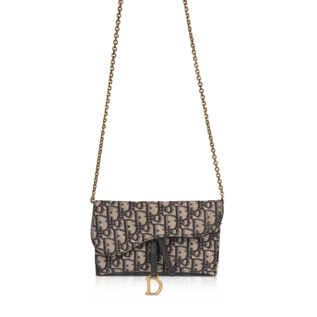 Christian Dior 2020 Oblique Saddle Wallet on Chain Rovelle Bags