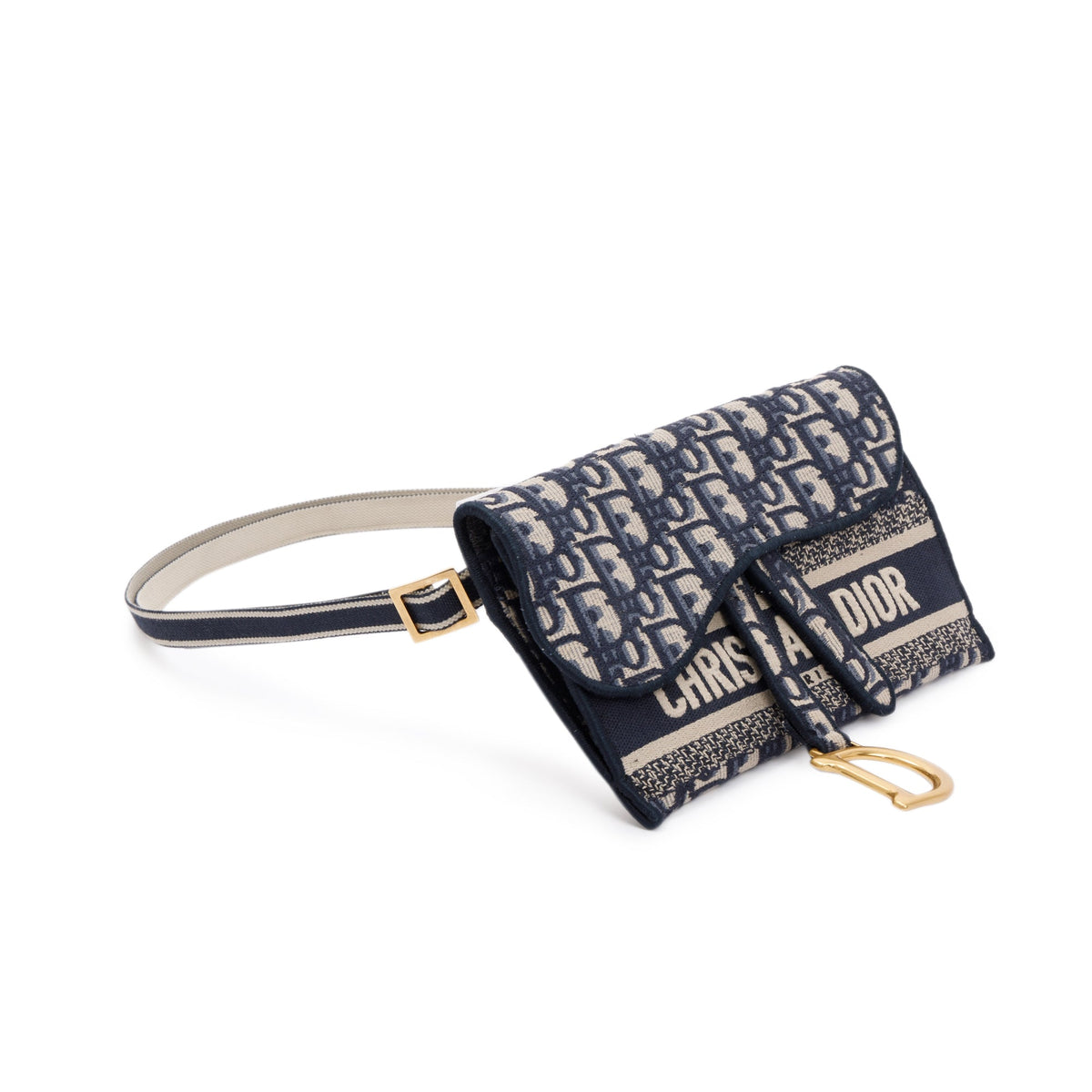 Christian Dior 2020 Oblique Slim Saddle Belt Pouch Rovelle Bags