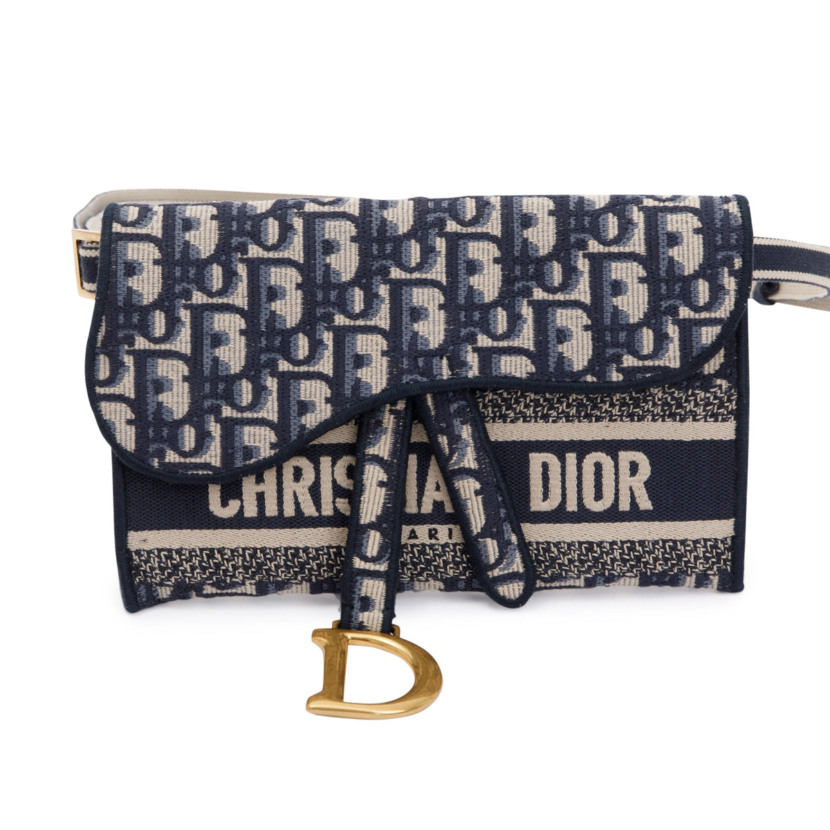 Christian Dior 2020 Oblique Slim Saddle Belt Pouch Rovelle Bags