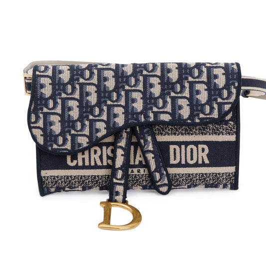 Christian Dior 2020 Oblique Slim Saddle Belt Pouch Rovelle Bags