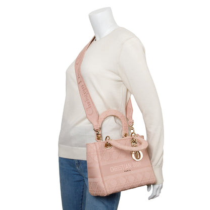Christian Dior 2020 Pink Cannage Medium Lady D-Lite Bag Rovelle Bags