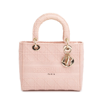 Christian Dior 2020 Pink Cannage Medium Lady D-Lite Bag Rovelle Bags