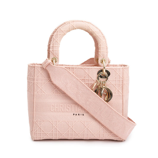 Christian Dior 2020 Pink Cannage Medium Lady D-Lite Bag Rovelle Bags