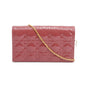 Christian Dior 2020 Pink Cannage Patent Leather Lady Dior Chain Pouch Rovelle Bags