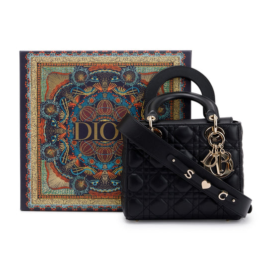 Christian Dior 2020 Small Black Lady Dior Bag Rovelle Bags