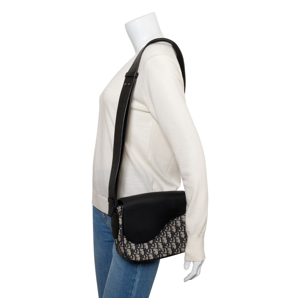 Christian Dior 2021 Black Oblique Mini Saddle Messenger Bag Rovelle Bags