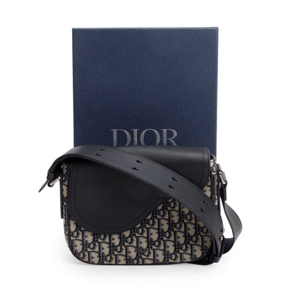 Christian Dior 2021 Black Oblique Mini Saddle Messenger Bag Rovelle Bags