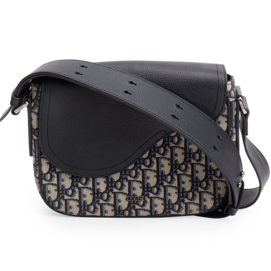 Christian Dior 2021 Black Oblique Mini Saddle Messenger Bag Rovelle Bags