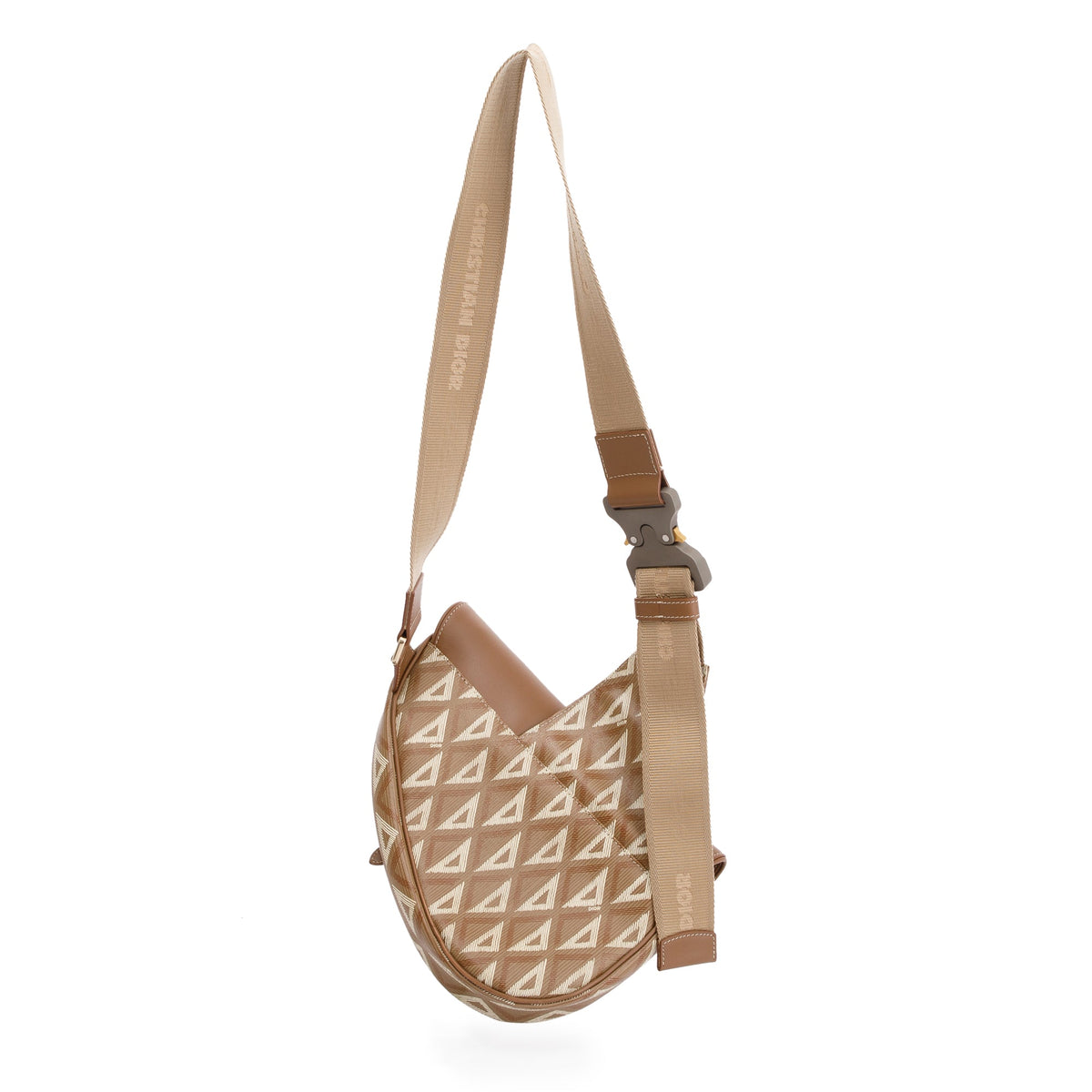 Christian Dior 2021 CD Diamond Coated Canvas Saddle Bag Rovelle Bags