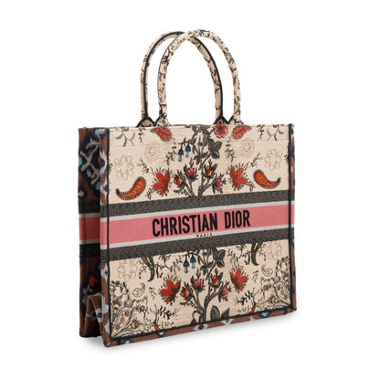 Christian Dior 2021 Large Broderie Dior Flowers Book Tote Rovelle Bags