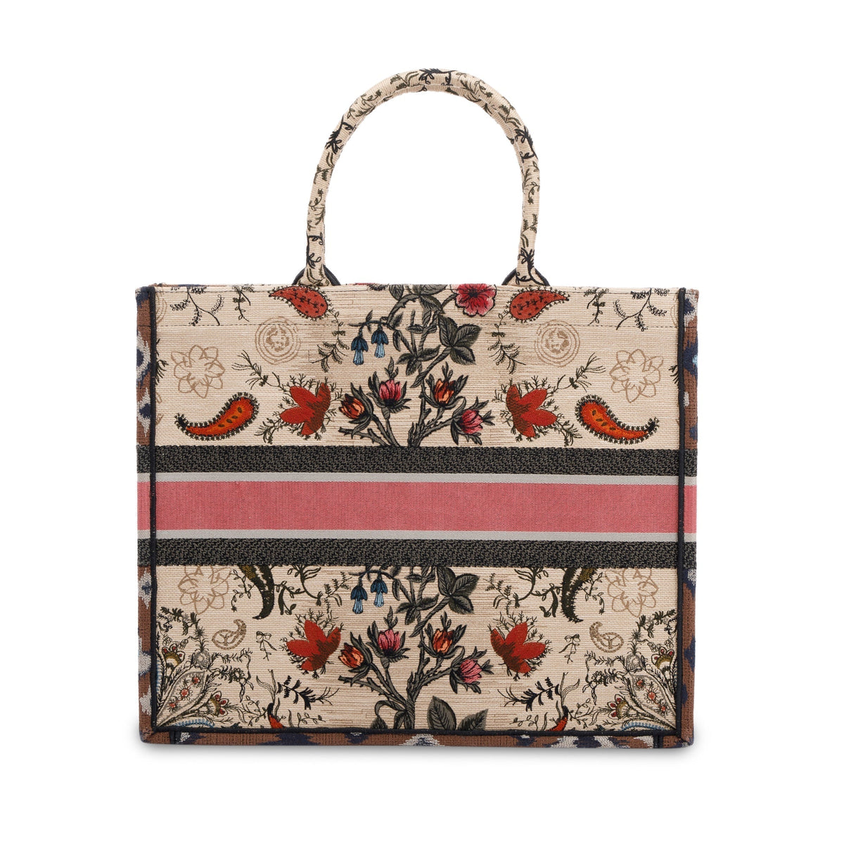 Christian Dior 2021 Large Broderie Dior Flowers Book Tote Rovelle Bags