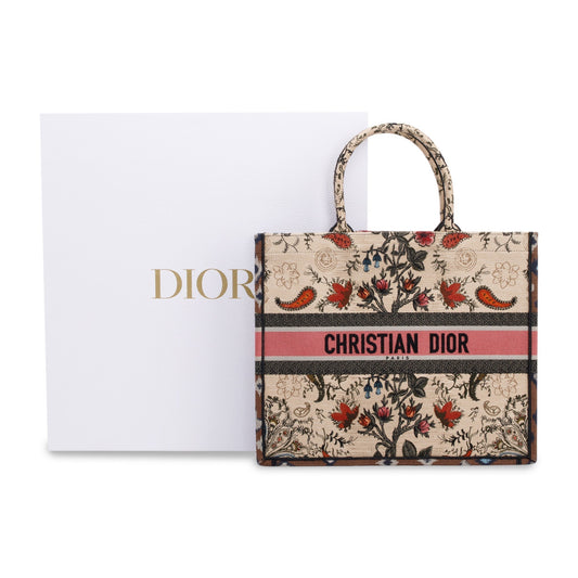 Christian Dior 2021 Large Broderie Dior Flowers Book Tote Rovelle Bags