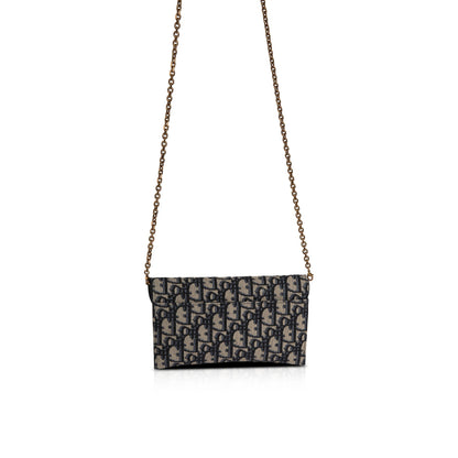 Christian Dior 2021 Oblique Saddle Wallet on Chain Rovelle Bags