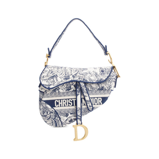 Christian Dior 2021 Toile de Jouy Medium Saddle Bag Rovelle Bags