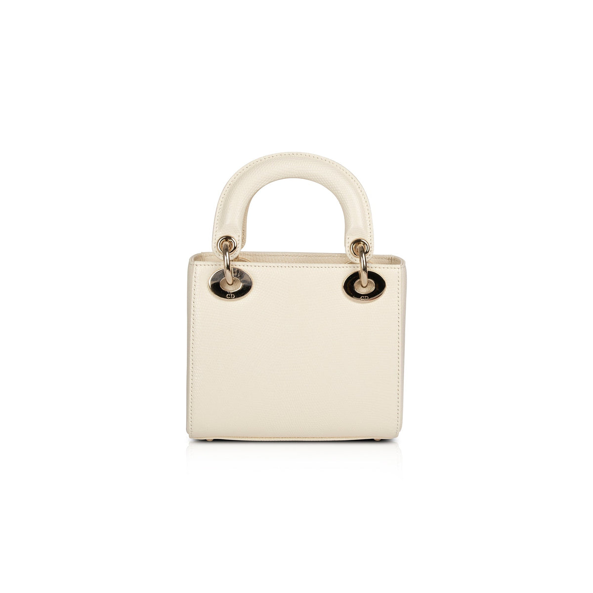 Christian Dior 2021 White Lizard Mini Lady Dior Bag Rovelle Bags
