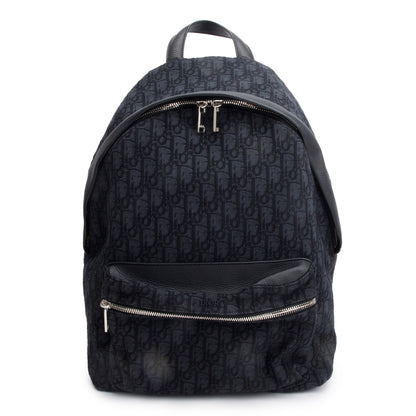 Christian Dior 2022 Black Oblique Jacquard Rider Backpack Rovelle Bags