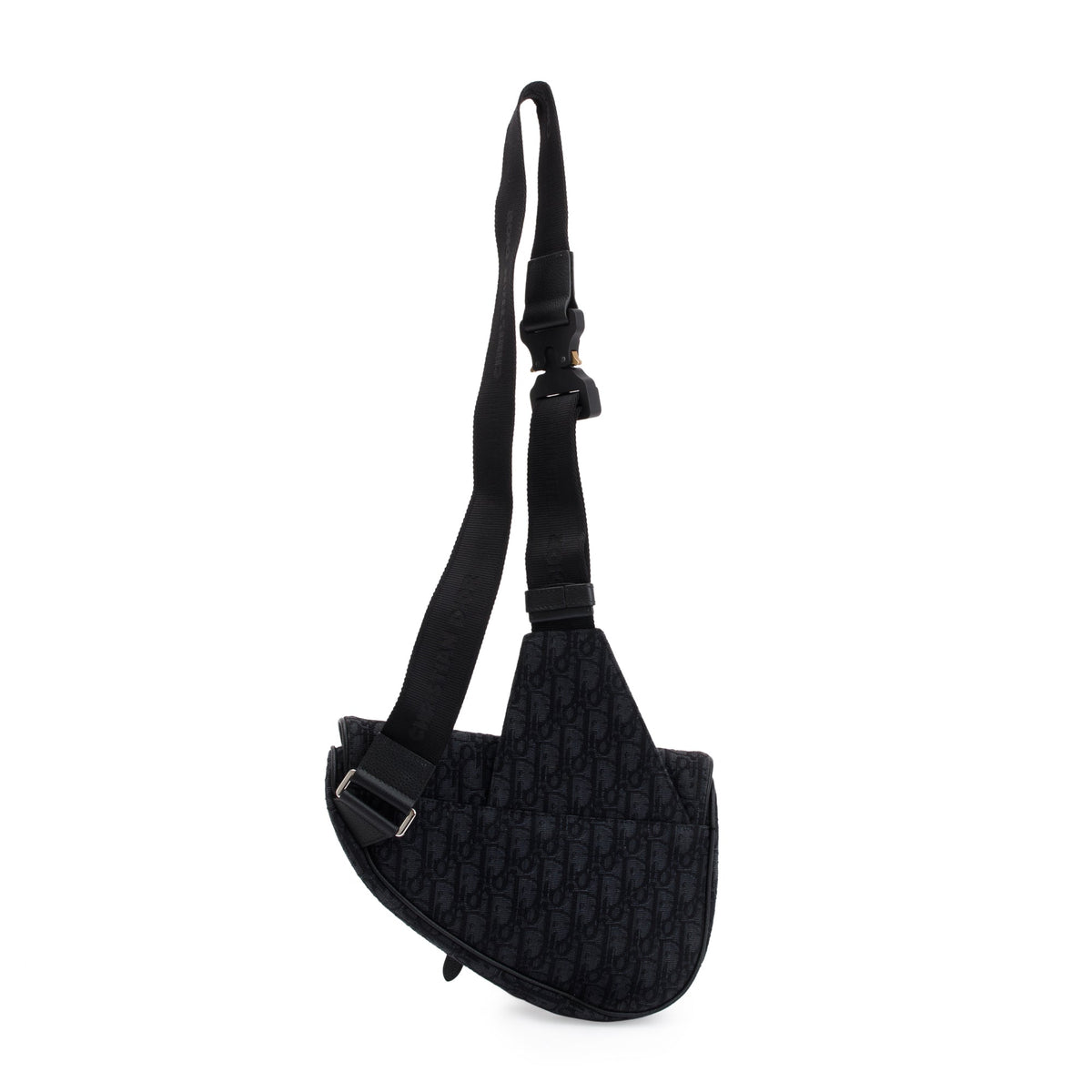 Christian Dior 2022 Black Oblique Jacquard Saddle Bag Rovelle Bags