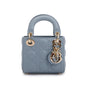 Christian Dior 2022 Blue Cannage Lambskin Leather Micro Lady Dior Bag Rovelle Bags