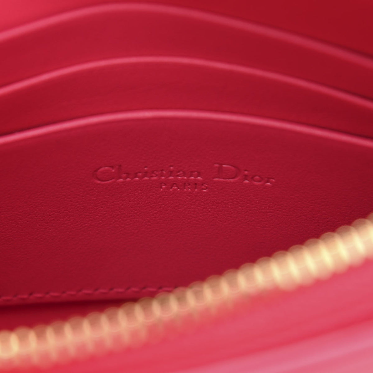 CHRISTIAN DIOR CANNAGE CARO ZIPPED POUCH WITH CHAIN Rovelle Bags