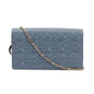 Christian Dior 2022 Cloud Blue Patent Leather Lady Dior Chain Pouch Rovelle Bags