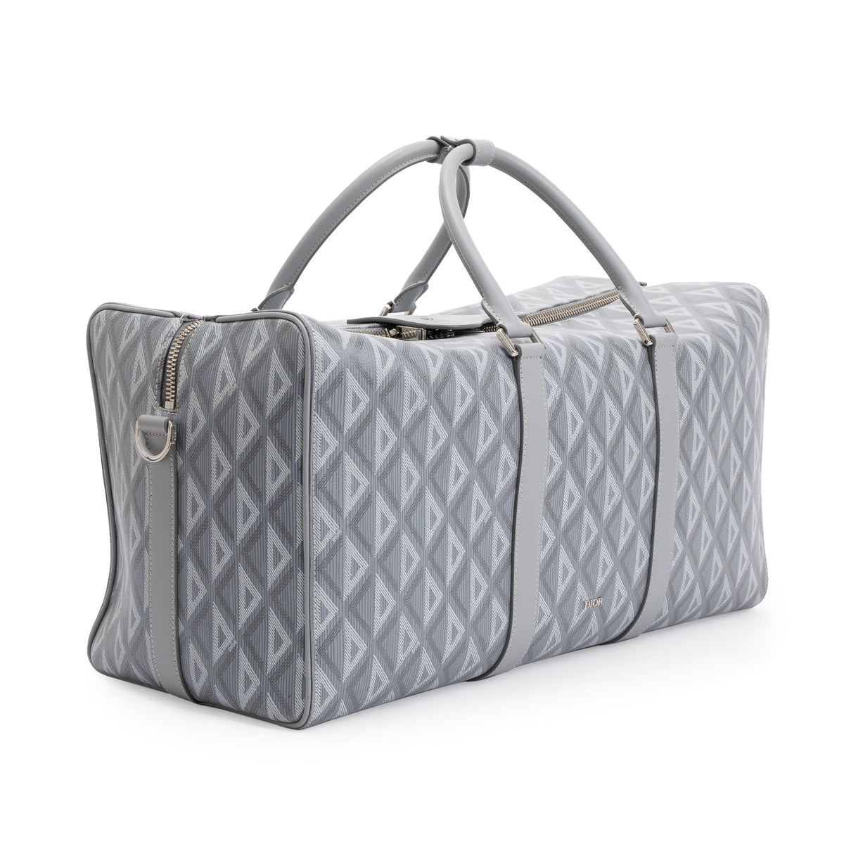 Christian Dior 2022 Gray CD Diamond Lingot 50 Duffle Bag Rovelle Bags