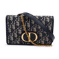 Christian Dior 2022 Navy Oblique 30 Montaigne 2-In-1 Pouch Bag Rovelle Bags