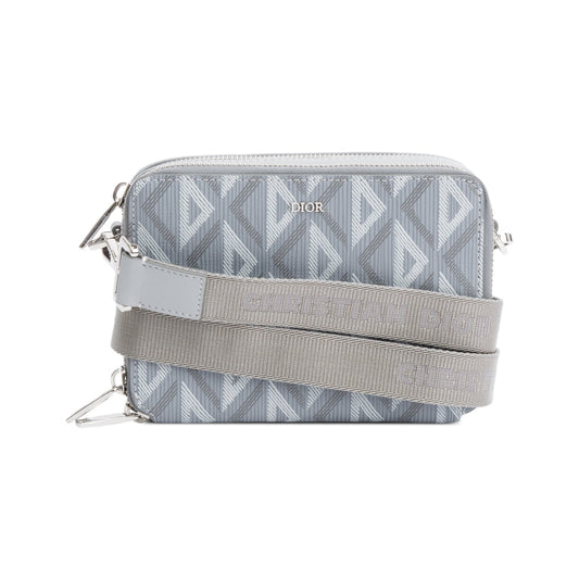 Christian Dior 2023 Grey CD Diamond Coated Canvas Crossbody Pouch Rovelle Bags