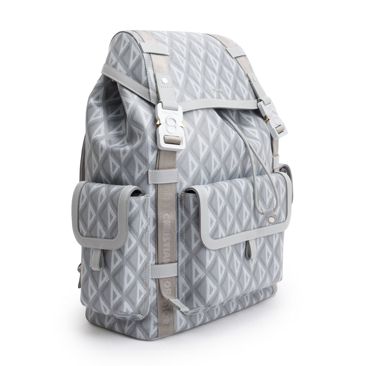 Christian Dior 2023 Grey Diamond Canvas Hit The Road Backpack Rovelle Bags
